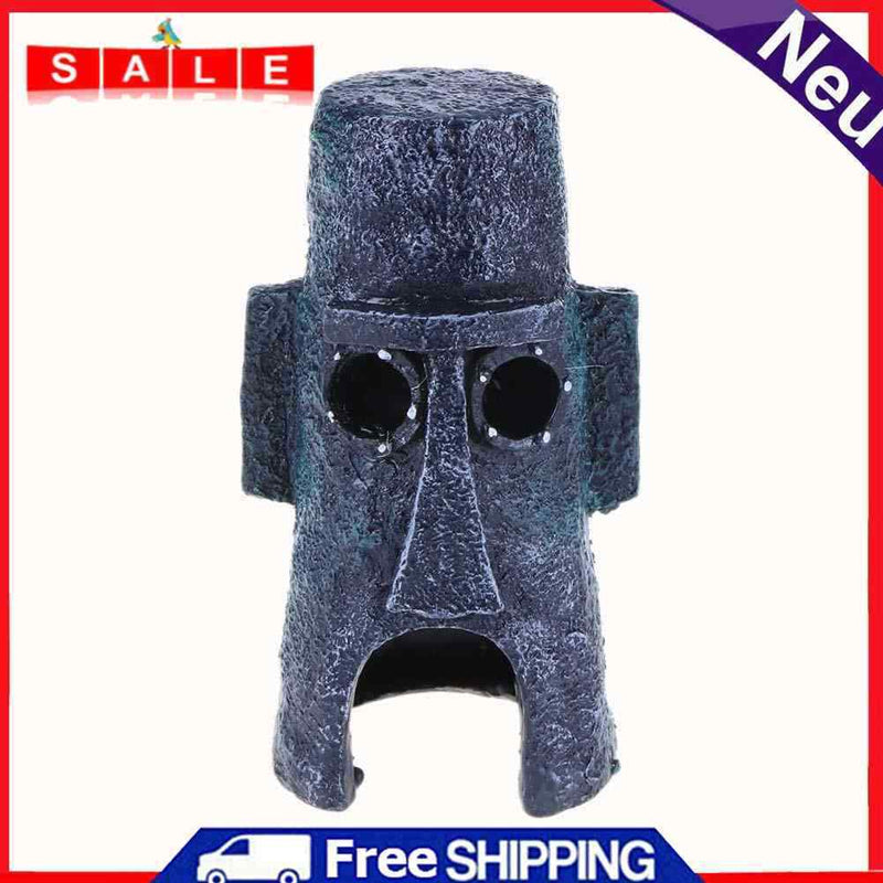 Aquarium Decoration Human Face Aquatic Fish Tank Home Ornament Country