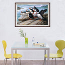 5D DIY Full Drill Diamond Painting Puffin Cross Stitch Embroidery Home Decor