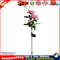 IP65 Waterproof Solar Powered 3 LED Rose Light Garden Ground Lamp (Pink) Newly