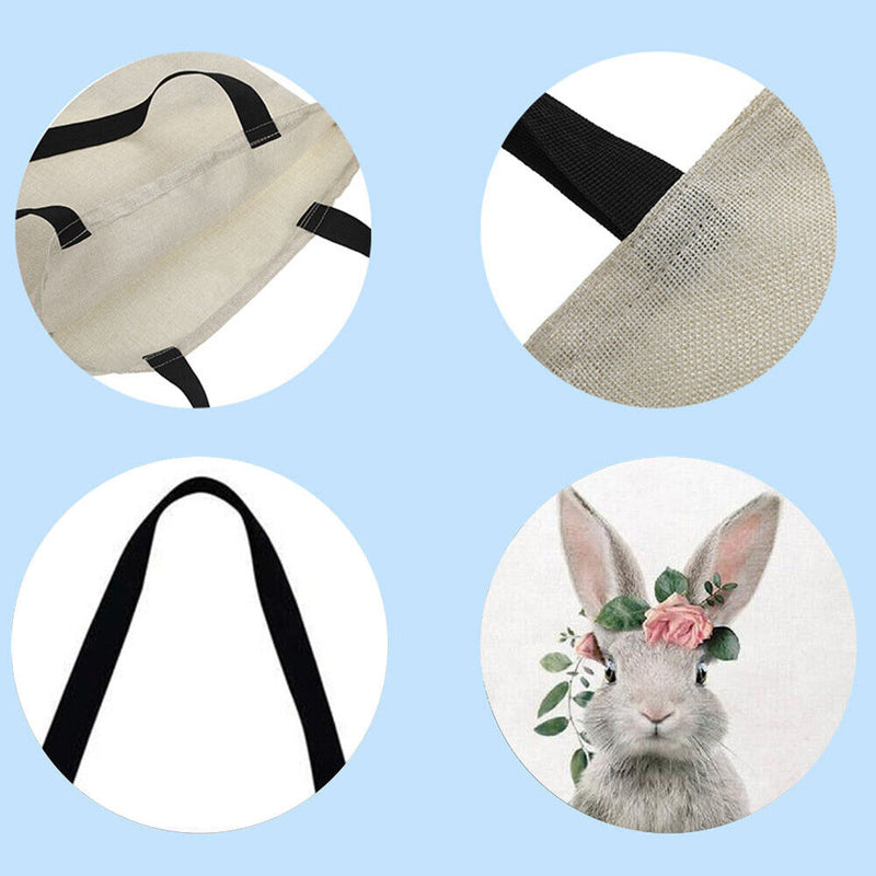 Garuru-Jidong Rabbit Shopping Bag, Printed, Large Handbag