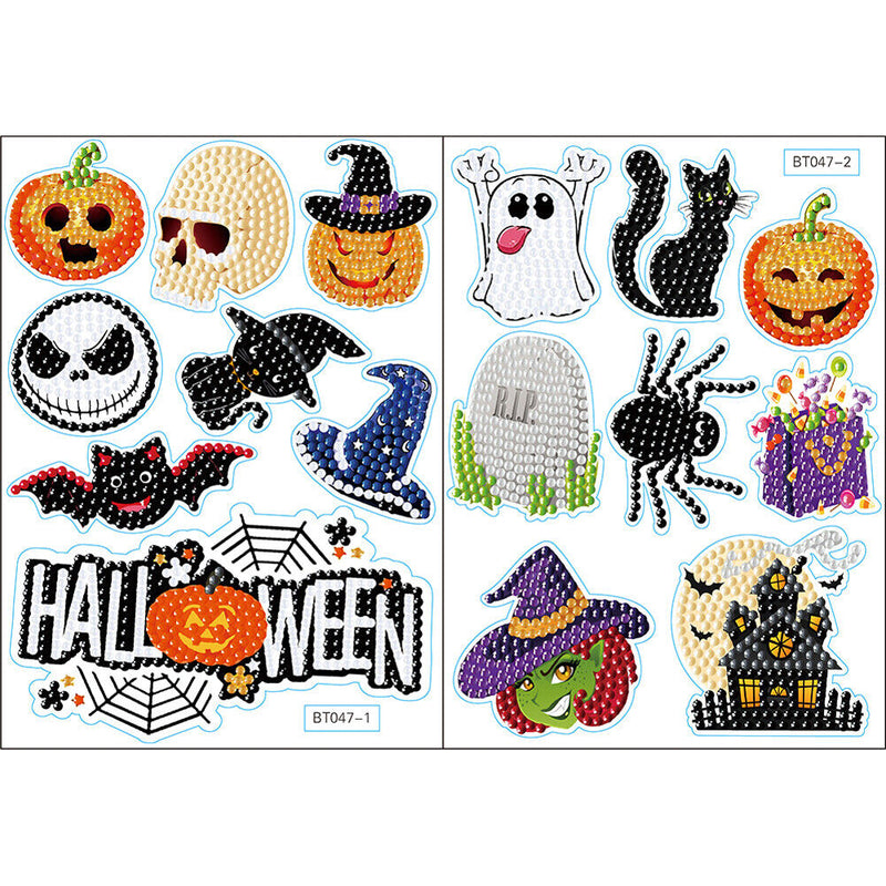 #A 2pcs Mosaic Stickers Creative Exquisite Cute Greeting Card for Kids And Begin