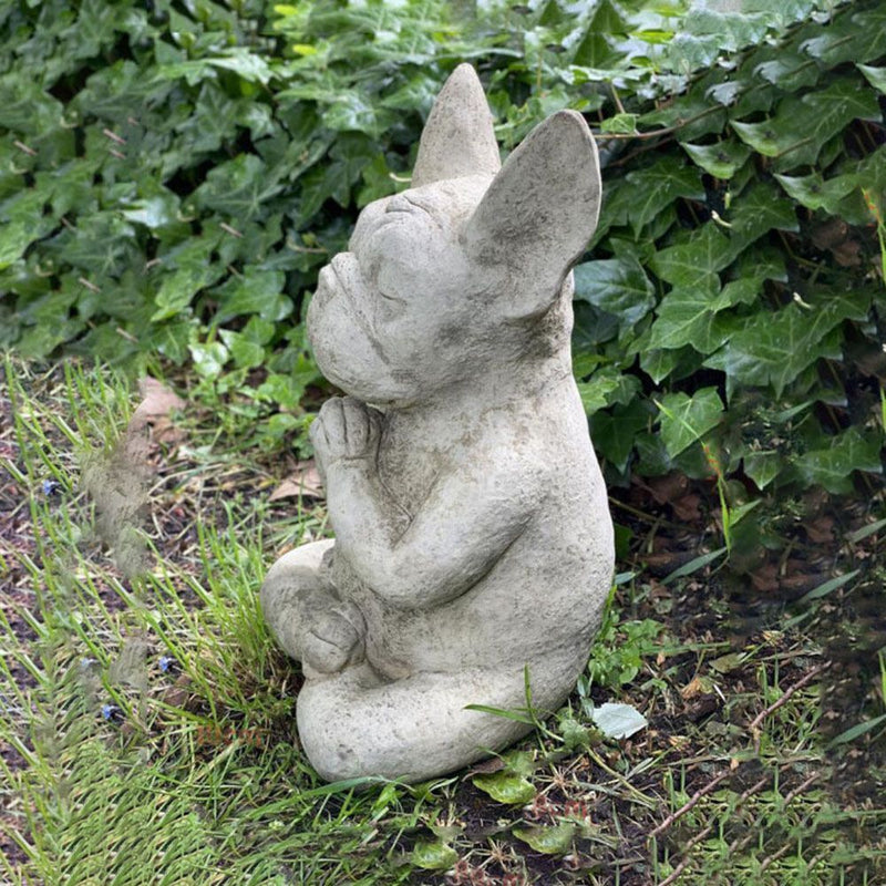 Zen Dog Statue Micro Landscape Stone Sculptures Meditation Dog Sculpture