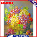 Hand Painted Oil Paint by Numbers DIY Fruit Grape Drawing Wall Decoration Gift