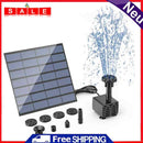 Solar Water Fountain Floating Pools Pond with Nozzle Waterfall Garden Lawn Decor