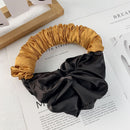 Women Silk Scrunchy Multicolor Hair Band Ties Hair Styling Tools (Yellow) Newly