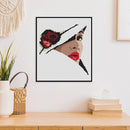 14CT Partial Cross Stitch Charming Lips Stamped DIY Embroidery Kits Handmade Art