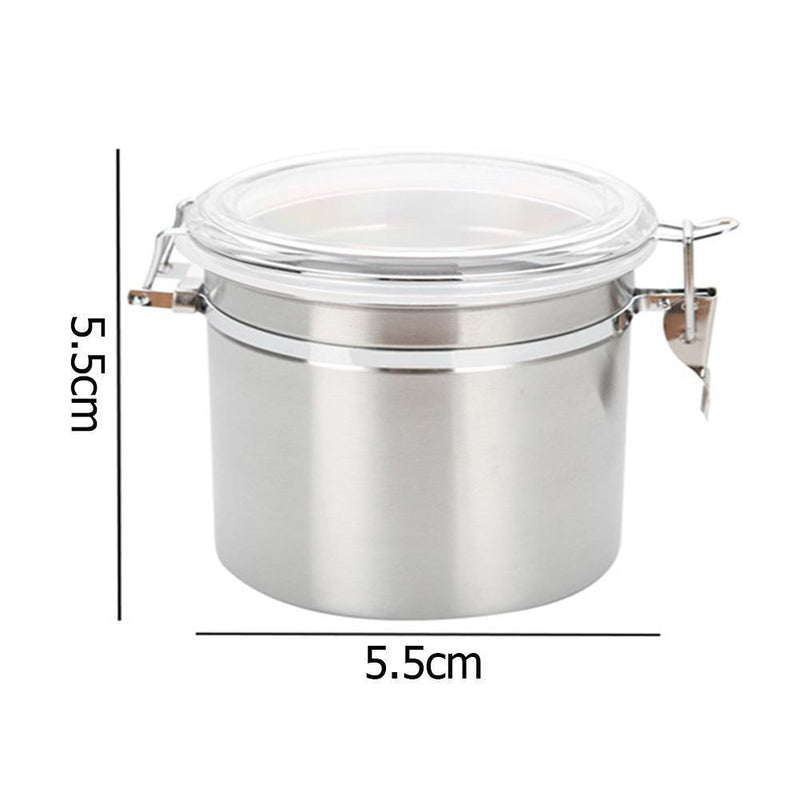 Stainless Steel Round Thicken Sealed Can Nut Tea Buckle Storage Jar (60ml)