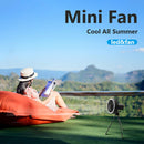 Multifunctional Mini Fan with LED Light Desktop Ceiling Fan (Black Tripod)
