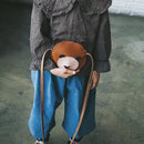 Cute Cartoon Bear Wallet Kids Storage Sling PU Shoulder Mini Bags/Brown