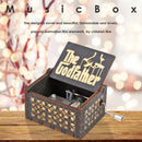 Retro Black Hand Cranked Music Box Wood Kid Child Birthday Gift Home Decor Newly