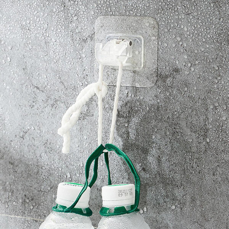 2Pcs Hooks Punch-free Curtain Rod Clip Hook Shower Curtain Rod Hanging Holder`