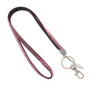 Retractable Rhinestone Card Holder Neck Strap Hanging Rope Lanyard Necklace