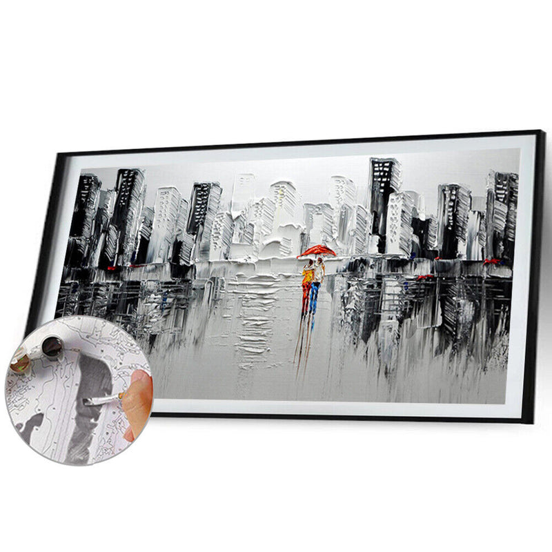 DIY Acrylic Paint by Numbers City Scenery Hand Painted Coloring Drawing Kit Gift
