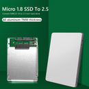 Aluminum Alloy USATA Micro 1.8 inch SSD to 2.5 inch SATA Adapter Hard Drive Case