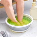 Collapsible Washing Basin Outdoor Travel Folding Silicone Bucket (Grey) Newly