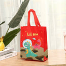 Birthday Decoration Bags with Handles Dinosaur Party Favor Gift Bags Non-Woven
