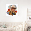 11CT Partial Embroidery West Cowboy Cotton Print Cross Stitch Home Decoration
