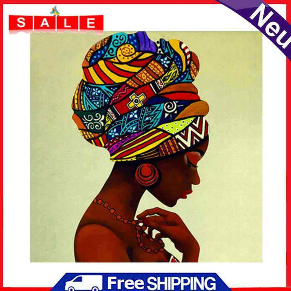 Diamond Painting Ethnic Girls Full Round Drill Picture of Rhinestone DIY Drawing