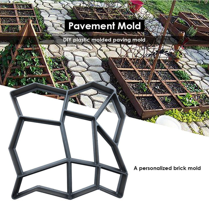 Garden Pavement Mold DIY Manually Paving Cement Concrete Brick Mould (10)