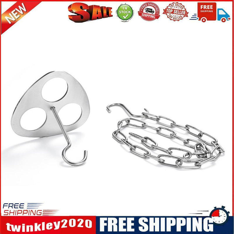 Camping Triangular Hanging Pot Bracket BBQ Rack Branch Picnic Ring Hook Set