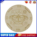 Wooden Divination Pendulum Board w/ Stars Moon Carved Coaster (Yellow 25cm)