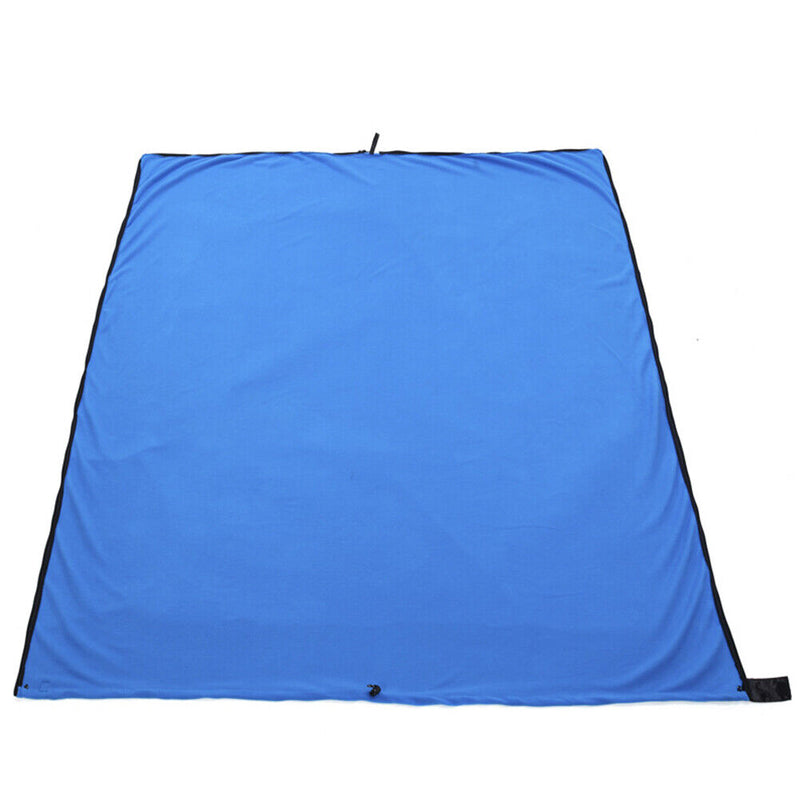 Portable Ultra-light Polar Fleece Sleeping Bag Liner Outdoor Warm (Blue) Newly