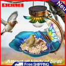 Outdoor Metal Flowers Solar Birdhouse Hanging Birds, The Garden