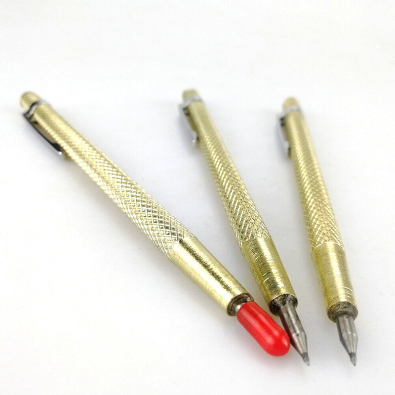 Tungsten Carbide Tip Scriber Pen Diamond Glass Ceramic Engraver (Golden)