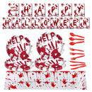 Friendly Halloween Disposable Tableware Dinnerware set Paper Plates Napkins