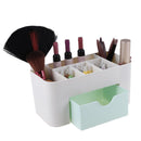 Desktop 6 Grid Makeup Organizer Storage Cosmetic Drawer Case(Light Green)