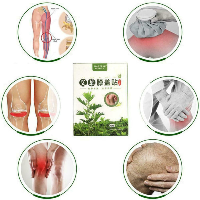 12Pcs Knee Pain Relief Patch Self-Heating Moxibustion For Adults Plaster S6M7