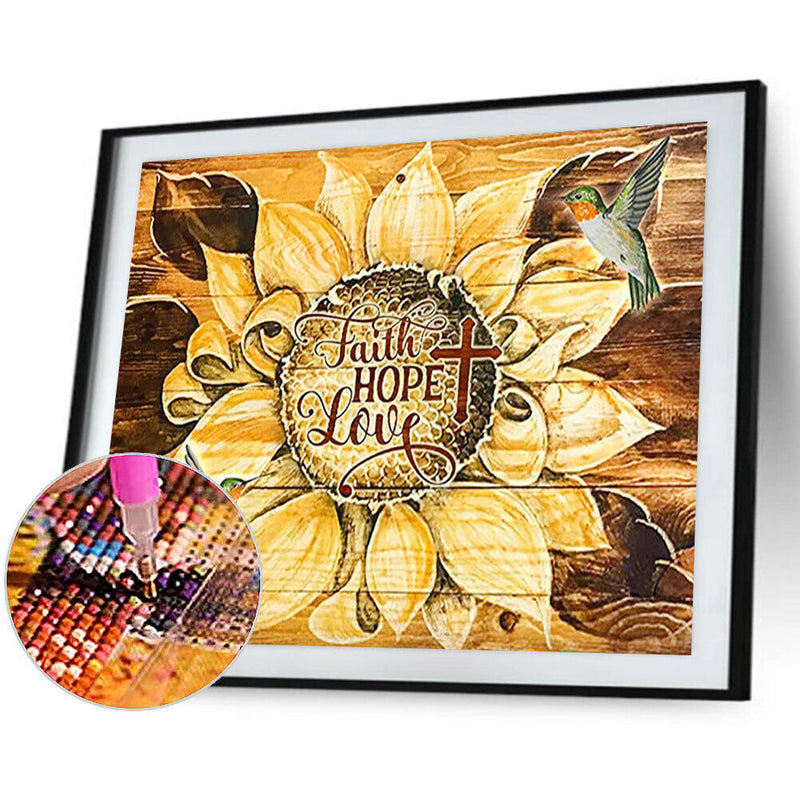 5D DIY Diamond Painting Kits Partial Special-shaped Drill Birds Sunflower M