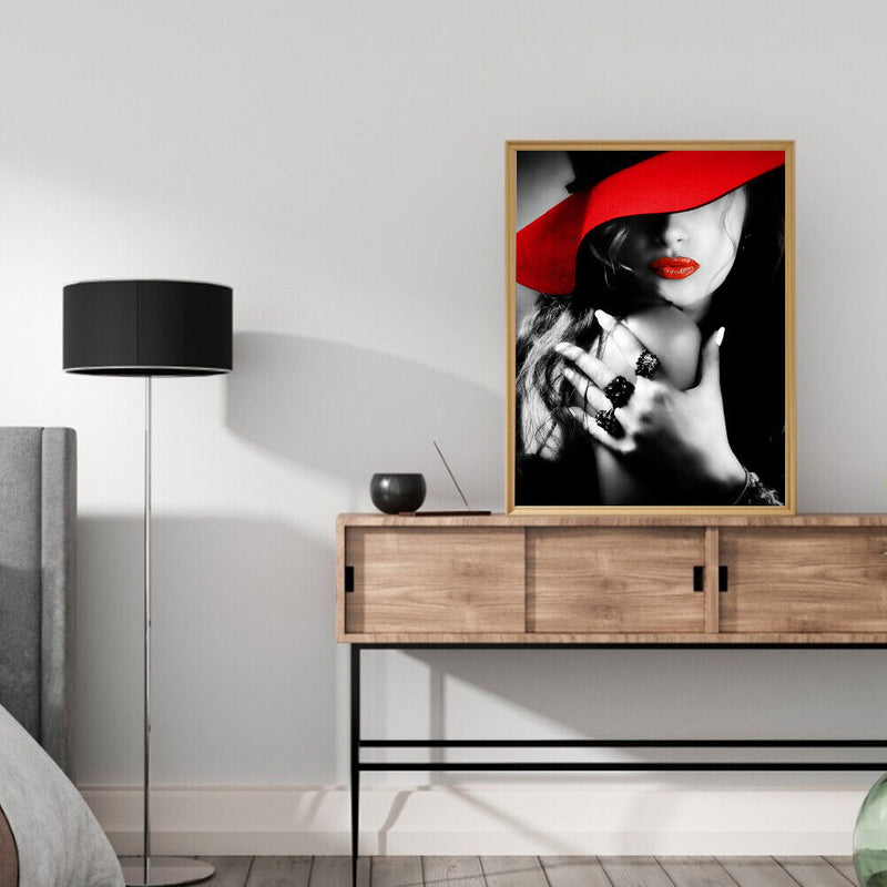 Beautiful Girl Frameless DIY Oil Paint by Numbers Kit Picture Coloring Art