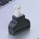 RJ45 Male to 8-Pin AV Screw Type Terminal Connector Adapter for CCTV Digital DVR