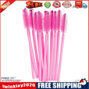 100Pcs Disposable Eyelash Brush Mascara Wands Applicator Spoolers (Pink)
