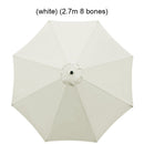Parasol Sunshade Umbrella Cover Outdoor Garden UV Cloth (White 2.7m 8 Bone)