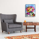 30x40cm Oil Painting By Number Colorful Flower Cluster DIY Drawing No Frame