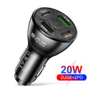 #A Car Motorcycle QC3.0 PD USB Charger Power Socket Escondite Secreto for Car