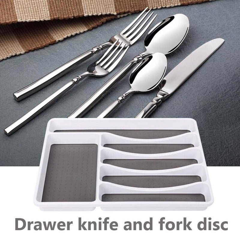 Cutlery Storage Tray Spoon Fork Tableware Drawer Organizer Container Separation
