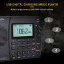 AM FM SW Portable Pocket USB Radio HiFi Radio Bluetooth - Compatible for TF Card