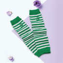 Fashion Striped Long Women Gloves Stretchy Knitted Fingerless Gloves Arm Warm
