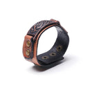 Wide Brown  Cuff Bracelet Leather Wristband Punk Snap Bracelet Wrap Bangle
