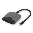 USB-C to HDMI-compatible PD USB3.0 4K HUB Adapter for Switch (Black Grey)