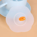 Silicone Sealing Cup Lid Thermal Insulation Cup Cover(Orange White)