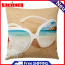 Non-fading Sandy Beach Printed Pillowcases Square Cleanable Sofa Cushion Covers