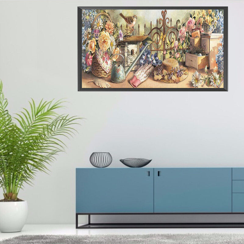 Flower Basketball Oil Paint By Numbers Kits Canvas DIY Wall Art Craft Coloring Draw
