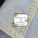 Fashion Letter Brooch Lapel Pins Backpack Jacket Clothes Denim Shirt Decor Ba