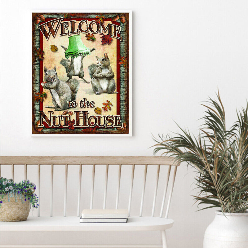Cute Squirrel Frameless Picture Oil Paint By Numbers Hand Painted Picture Kit
