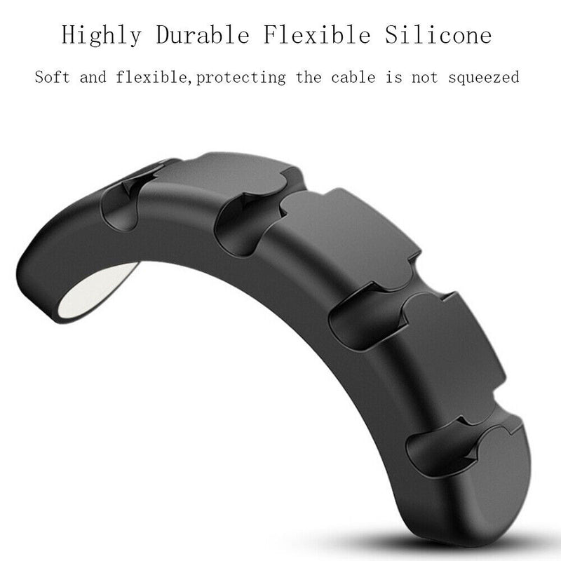 Cable Organizer Silicone USB Cable Winder Desktop Tidy Management Cable Holder