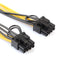 30cm CPU 8Pin to Graphics Video Card Double 8Pin (6Pin+2Pin) Power Cable
